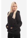 Bavlněná mikina Rick Owens Granbury dámská, černá barva, s kapucí, s potiskem, DS02B4227.FEP1-Black