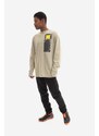 Bavlněné tričko s dlouhým rukávem A-COLD-WALL* Relaxed Cubist Longsleeve T-shirt ACWMTS098 MOSS GREEN šedá barva, s potiskem