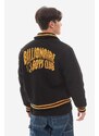 Bunda z vlněné směsi Billionaire Boys Club Astro Varsity Jacket B22301 černá barva, přechodná