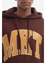 Bavlněná mikina Market Mkt Arc Hoodie pánská, hnědá barva, s kapucí, s potiskem, 397000468.1065-brown