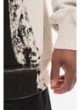 Bavlněná mikina A-COLD-WALL* Relaxed Crewneck pánská, černá barva, vzorovaná, ACWMW087-BLACK