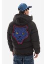 Péřová bunda Billionaire Boys Club Leopard Hooded Down Jacket B22303 pánská, černá barva, zimní