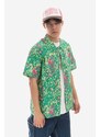 Košile Billionaire Boys Club Jungle Camo Camp Collar Shirt B22319 GREEN zelená barva, regular