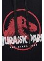 Neil Barrett Bavlněná mikina Neil Barett Jurassic Park Hoodie PBJS147-U521S 1133 pánská, černá barva, s kapucí, potiskem