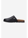 Kožené pantofle A.P.C. Mules Danny pánské, černá barva, PXAWV-H51068 BLACK