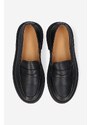 Kožené mokasíny A.P.C. Mocassins Gael pánské, černá barva, PXBAA-H53274 BLACK