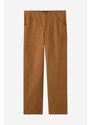 Bavlněné kalhoty A.P.C. Pantalon Sydney hnědá barva, jednoduché, H COGBJ-H08422 CARAMEL