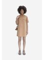 Bavlněné šaty A.P.C. Robe Berangere béžová barva, mini, COGBM-F05953 BEIGE