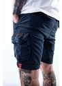 Bavlněné šortky Alpha Industries tmavomodrá barva, 176203.07-navy