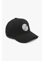 Bavlněná baseballová čepice Alpha Industries Nasa Cap černá barva, s aplikací, 186903.03-black