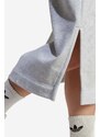 adidas Originals Bavlněná sukně adidas Ess Skirt IC5264 šedá barva, midi, IC5264-grey