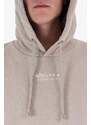 Bavlněná mikina Alpha Industries Organics EMB Hoody pánská, šedá barva, s kapucí, s aplikací, 118350.627-grey