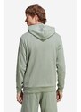 Mikina adidas Originals Ess+ Hoody H pánská, zelená barva, s kapucí, hladká, HR2962-green