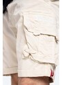 Bavlněné šortky Alpha Industries Crew Short béžová barva, 176203.578-cream