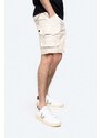 Bavlněné šortky Alpha Industries Crew Short béžová barva, 176203.578-cream