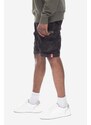 Bavlněné šortky Alpha Industries Crew Short Camo černá barva, 196201.125-black