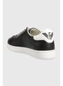 Dětské kožené sneakers boty EA7 Emporio Armani černá barva