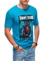 EDOTI Pánské tričko s potiskem S1861 - světle modré