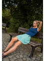 Nordblanc Zelená dámská bavlněná sukně FLOWERY