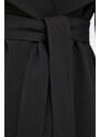 Kabát Lauren Ralph Lauren dámský, černá barva, přechodný