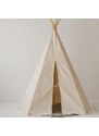 Moi Mili Béžový bavlněný teepee stan Navajo 170 x 130 cm
