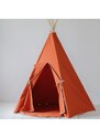 Moi Mili Tmavě oranžový bavlněný teepee stan Navajo 170 x 130 cm