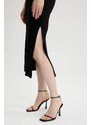 DEFACTO Straight Fit Normal Waist Ribbed Camisole Midi Skirt