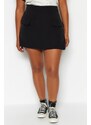 Trendyol Curve Black Pencil Skirt Double Face Plus Size Skirt
