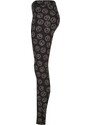 URBAN CLASSICS Ladies Soft AOP Leggings - blackpeace