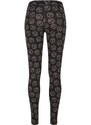 URBAN CLASSICS Ladies Soft AOP Leggings - blackpeace