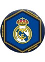 Halantex Kulatý fotbalový polštářek FC Real Madrid - RMCF - motiv Jedna barva, jeden klub! - průměr 35 cm