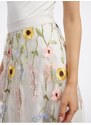 Orsay Krémová dámská květovaná midi sukně - Dámské