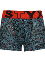 3PACK dětské boxerky Styx art sportovní guma vícebarevné (3GJ12612) 6-8