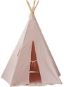 Moi Mili Růžový bavlněný teepee stan s podložkou Navajo 170 x 130 cm