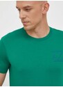 Bavlněné tričko Armani Exchange zelená barva, s potiskem