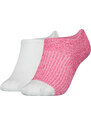 TOMMY HILFIGER Dámské bílé,růžové nízké ponožky 2 páry 701222652-2P-003