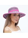 KRUMLOVANKA Růžový letní dámský klobouk P-0004/RUZ