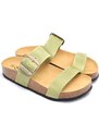 Dámské kožené sandály Plakton 343004 zelená