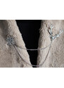 Biju Brož/ spona na textil dragoun s broušenými kamínky - křídla 9001641