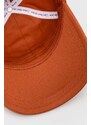 Bavlněná baseballová čepice Calvin Klein Jeans oranžová barva, s aplikací
