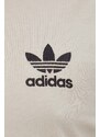 Bavlněné tričko adidas Originals béžová barva, s aplikací