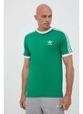 Bavlněné tričko adidas Originals zelená barva, s potiskem, IM0410