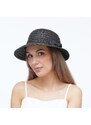 KRUMLOVANKA Letní modrý dámský klobouk s rozšířeným kšiltem Fa-43510