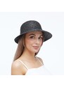 KRUMLOVANKA Letní dámský klobouk s rozšířeným kšiltem Fa-43510 černý