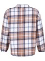 Trendyol Curve Oversized Brown Checkered Woven Shirt