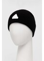 Čepice adidas černá barva, z tenké pleteniny, IB2648