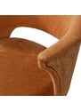 Hoorns Karamelově hnědá čalouněná jídelní židle Siti