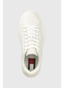 Kožené sneakers boty Tommy Jeans TJW NEW CUPSOLE LEATHER bílá barva, EN0EN02212