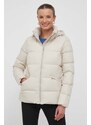 Péřová bunda Tommy Hilfiger dámská, béžová barva, zimní