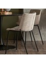 Hoorns Béžová čalouněná jídelní židle Eime s područkami